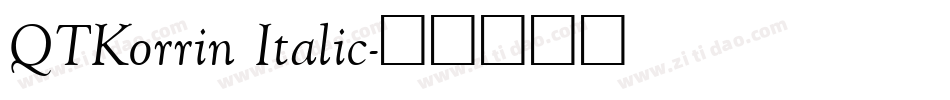 QTKorrin Italic字体转换